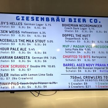 Giesenbrau Bier - The lineup! - Breweries Near Me - New Prague, Minnesota Giesenbrau Bier - The lineup! - Breweries Near Me - New Prague, Minnesota