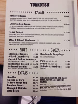 Menu photo 7 Tonkotsu London, XGL