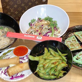 Budacai - Ramen, Pandan Waffles, Edamame, Salad, and Egg Rolls - Asian Fusion Near Me - Raleigh, North Carolina