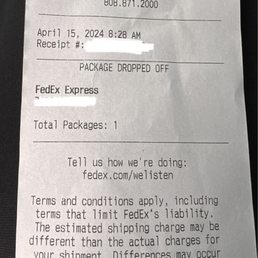 Time stamp of my overnight express package being dropped off well before the cut off of 1100 Time stamp of my overnight express package being dropped off well before the cut off of 1100