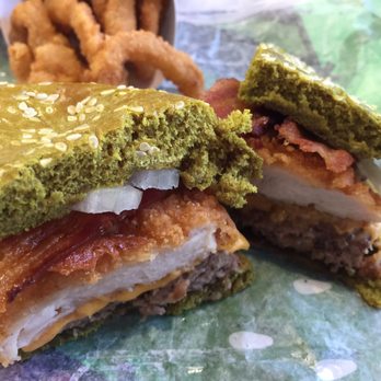 Burger King - Nightmare Burger (cut in quarters) limited time only - Burgers Near Me - Eustis, Florida