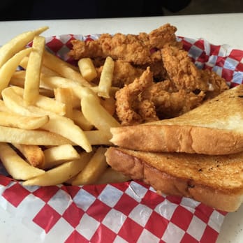 Johnson's Cafe - a chicken sandwich and french fries - American Near Me - Corrigan, Texas