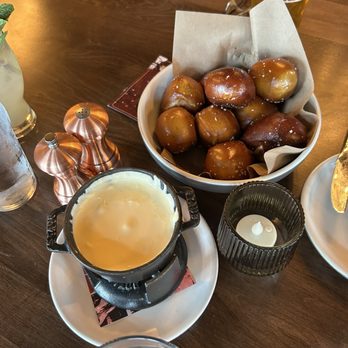 Culinary Dropout - Pretzel Balls with a fabulous cheese sauce - New American Near Me - Orange, California