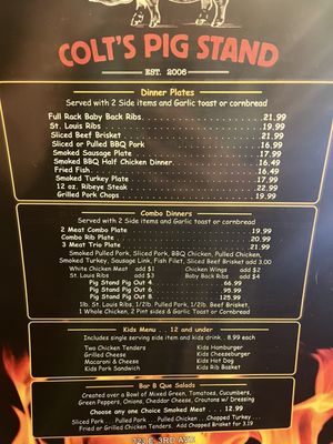 Menu photo 2 Colt's Pig Stand New Smyrna, FL Menu photo 2 Colt's Pig Stand New Smyrna, FL