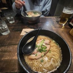 Shio classic and vegan garlic ramen Shio classic and vegan garlic ramen