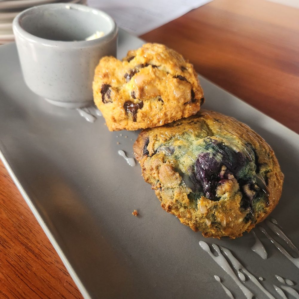 Ghostwriter Public House - Scones (chocolate chip + Blueberry) - New American Near Me - Johnstown, Ohio Ghostwriter Public House - Scones (chocolate chip + Blueberry) - New American Near Me - Johnstown, Ohio