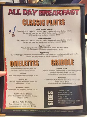 Menu photo 2 The Roadrunner Restaurant Langley, BC Menu photo 2 The Roadrunner Restaurant Langley, BC