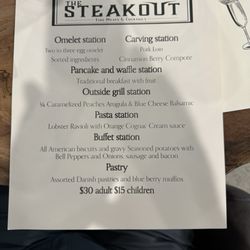 The Steakout - Brunch Buffet menu