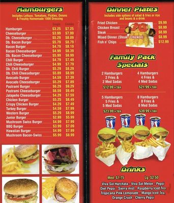 Menu photo 3 Big Rays Drive In Compton, CA