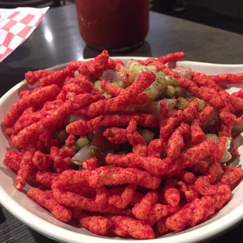 Culichi Town - This is a plate of ceviche with flaming hot cheetos the camarones had no flavor - Mexican Near Me - Bell, California Culichi Town - This is a plate of ceviche with flaming hot cheetos the camarones had no flavor - Mexican Near Me - Bell, California