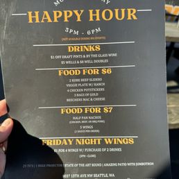 Happy Hour Menu 4/1/24 Happy Hour Menu 4/1/24