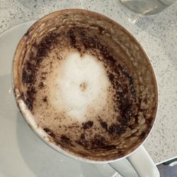 Bay Restaurant - Mocha, took the pic after I drank some. It was nice, the chocolate on top elevated the flavors