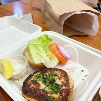 Monahan's Seafood Market - Salmon burger - Seafood Near Me - Ann Arbor, Michigan