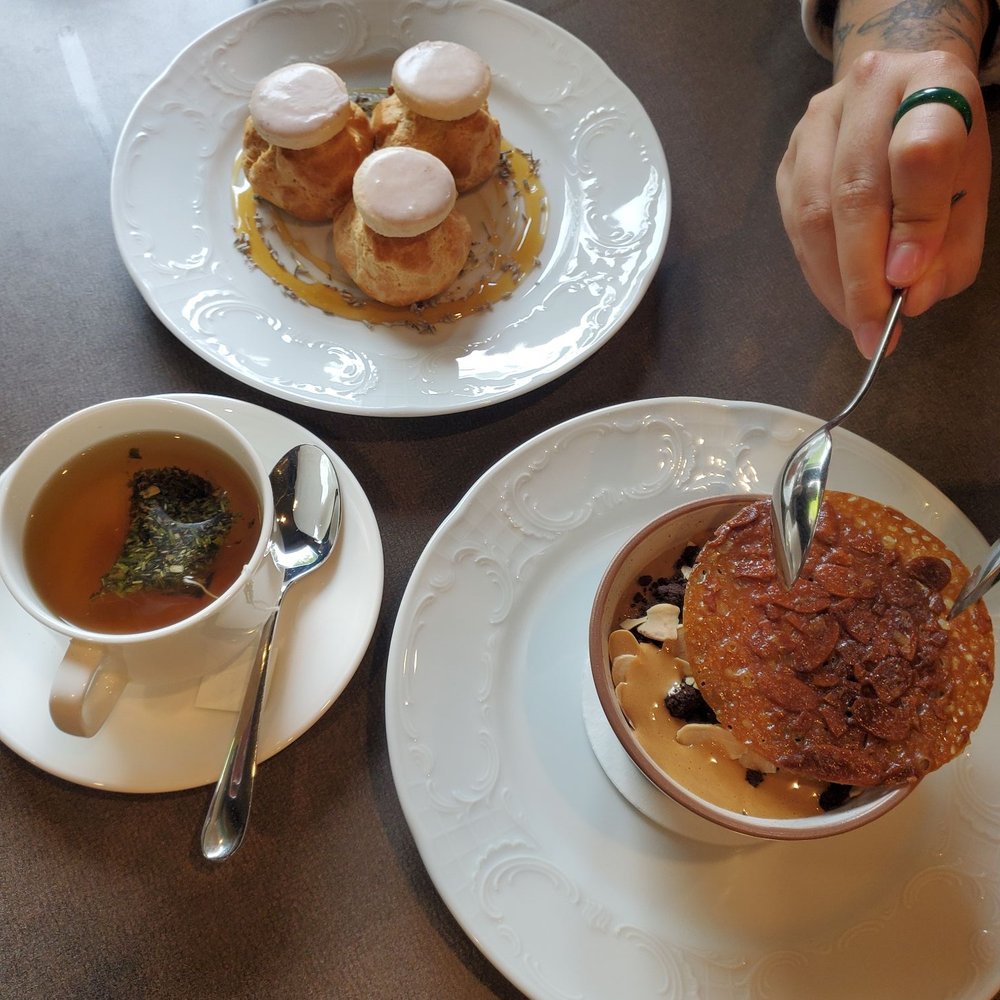 Ancaster Mill - The top left dessert was so good.. - Canadian (New) Near Me - Ancaster, Ontario