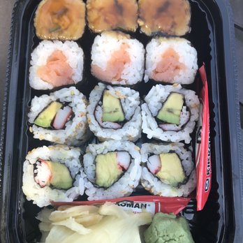 Yo Yo's - Large variety box of sushi. The smoked salmon rolls were great, the rest was just okay. Perfect sushi rice. - Japanese Near Me - San Francisco, California Yo Yo's - Large variety box of sushi. The smoked salmon rolls were great, the rest was just okay. Perfect sushi rice. - Japanese Near Me - San Francisco, California