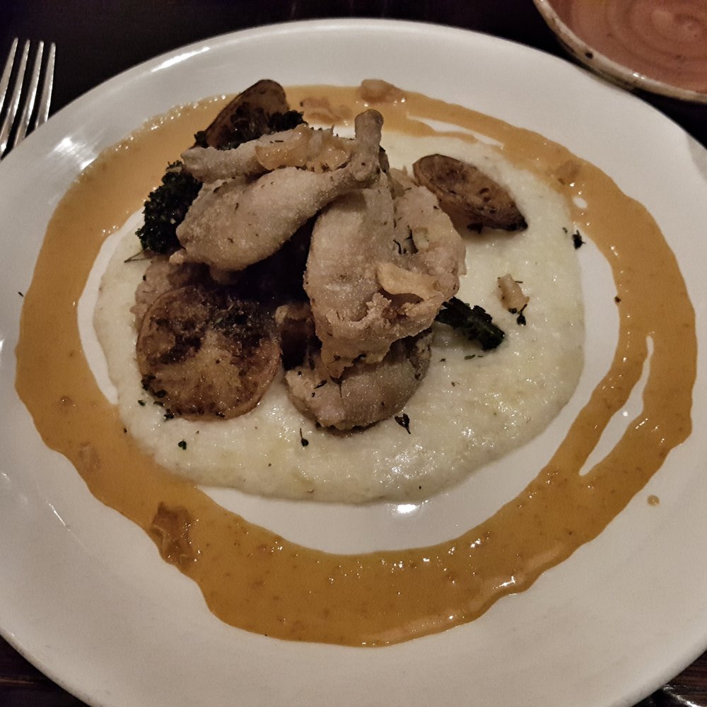 Gemma - The Fried Texas Quail with cheesy grits.  It will definitely be hard to NOT get this one again.  Delicious! - French Near Me - Dallas, Texas