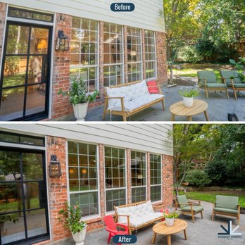 Woodruff Windows - Before and after patio - Windows Installation Near Me
