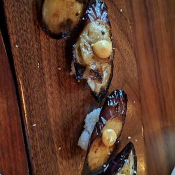 Uchi Houston - eggplant nigiri - Sushi Bars Near Me - Houston, Texas Uchi Houston - eggplant nigiri - Sushi Bars Near Me - Houston, Texas