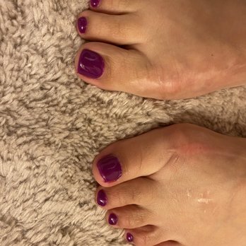 Lúa Nail Spa - Gel polish covered more than nail, especially the left big toe. - Nail Salons Near Me - Odenton, Maryland
