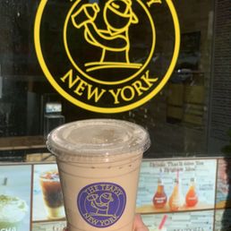 Regular Iced Lavender Rose Milk Tea (~$5). Regular Iced Lavender Rose Milk Tea (~$5).