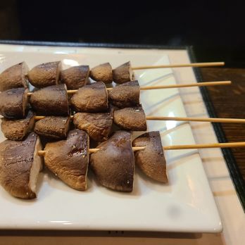 Yakitori 39 - Shiitake mushrooms with seasalt - Japanese Near Me - Teaneck, New Jersey Yakitori 39 - Shiitake mushrooms with seasalt - Japanese Near Me - Teaneck, New Jersey
