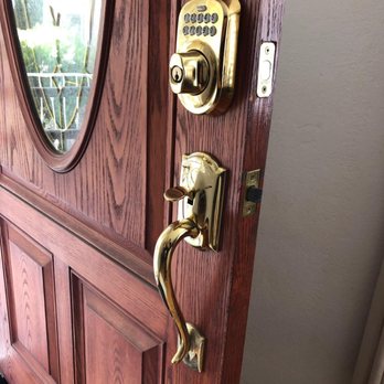 AMC Locksmith - New Schlage Handle Set With Brass Keypad - Keys & Locksmiths Near Me