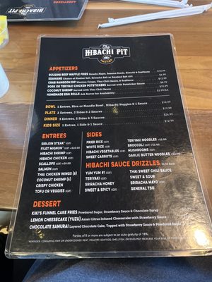 Menu photo 2 The Hibachi Pit Concord, NC Menu photo 2 The Hibachi Pit Concord, NC
