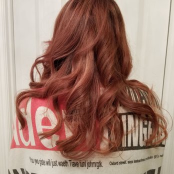 Sunny Clips - Georgeous reds! New Rose-Gold. My greys are covered and my tresses are shiny! - Hair Salons Near Me - Plano, Texas Sunny Clips - Georgeous reds! New Rose-Gold. My greys are covered and my tresses are shiny! - Hair Salons Near Me - Plano, Texas
