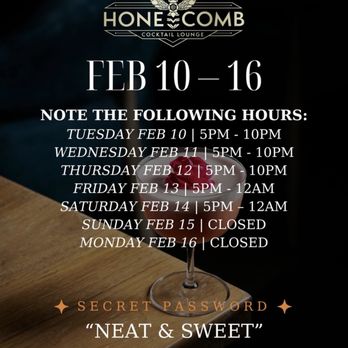 Honeycomb Cocktail Lounge - Cocktail Bars Near Me - Livermore, California Honeycomb Cocktail Lounge - Cocktail Bars Near Me - Livermore, California