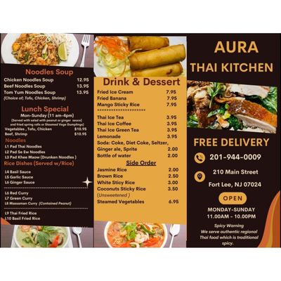Menu photo 2 Aura Thai Kitchen Fort Lee, NJ
