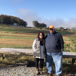 Tommy and Jenny Vowell in front of the Amish farms at Delano. Fun trip. Tommy and Jenny Vowell in front of the Amish farms at Delano. Fun trip.