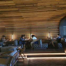 Living Green Cafe - Big booths are Living green