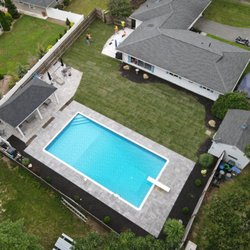 SW Gatchell - New lawn, irrigation, concrete patio and paver walkway around pool