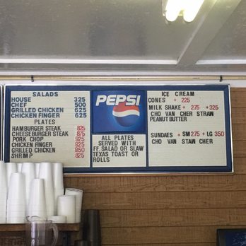 Jj's - a menu for a pepsi drink - American Near Me - Cherokee, Alabama