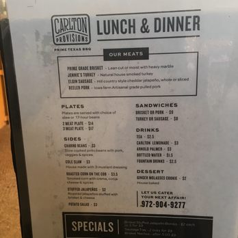 Legacy Hall - BBQ menu - Food Court Near Me - Plano, Texas