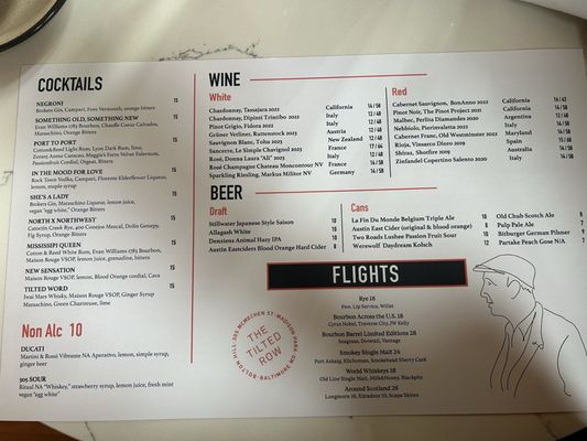 Menu photo 1 The Tilted Row Baltimore, MD Menu photo 1 The Tilted Row Baltimore, MD