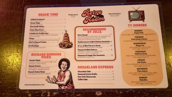 Menu photo 3 Retro Room Boston, MA