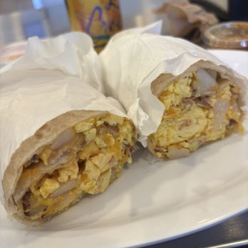 Chapis - Bacon, egg, and cheese breakfast burrito with potato and chipotle mayo - Breakfast & Brunch Near Me - El Cajon, California Chapis - Bacon, egg, and cheese breakfast burrito with potato and chipotle mayo - Breakfast & Brunch Near Me - El Cajon, California