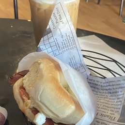 Bacon, egg, and cheese  bagel
