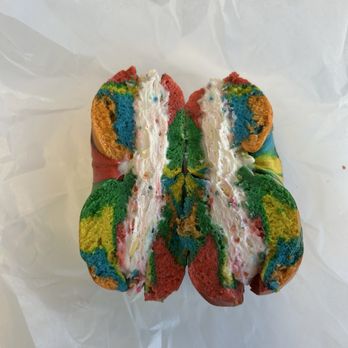 904 Bagels and More - Birthday cake cream cheese on a rainbow bagel - Bagels Near Me - Fruit Cove, Florida 904 Bagels and More - Birthday cake cream cheese on a rainbow bagel - Bagels Near Me - Fruit Cove, Florida