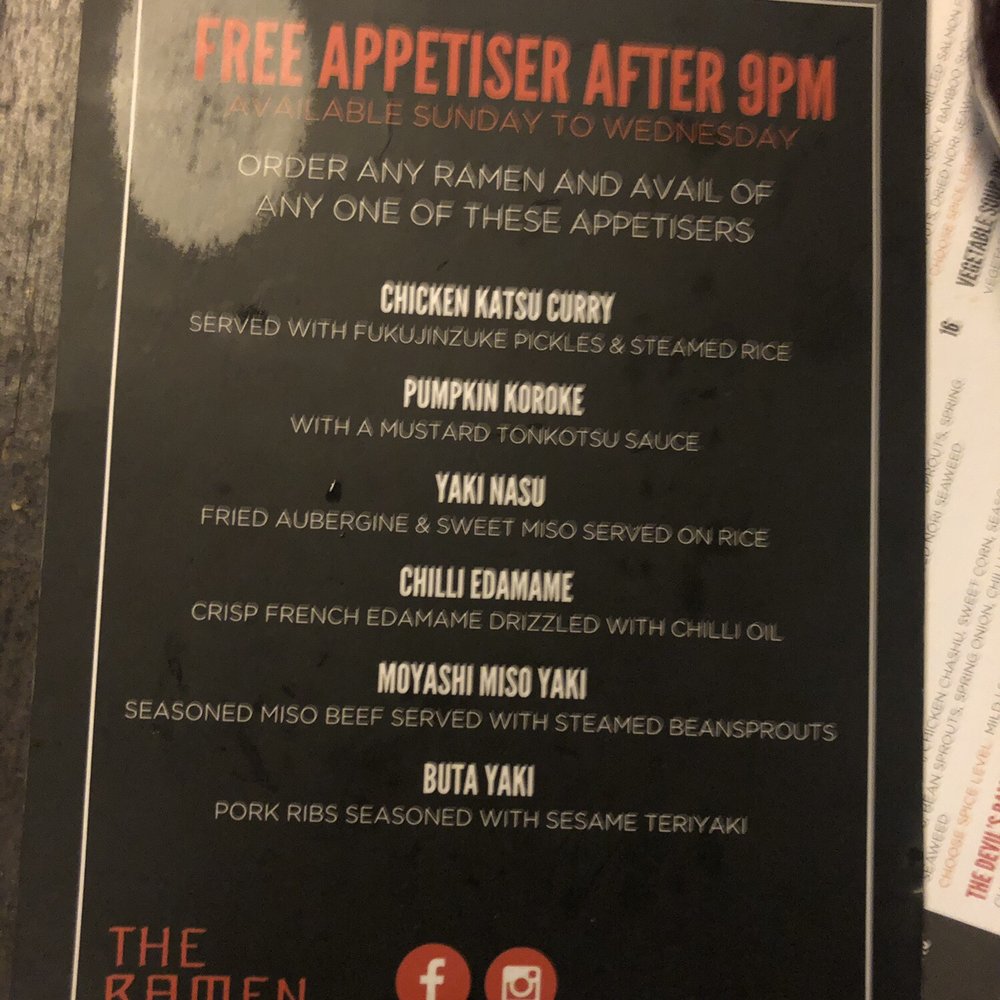 The Ramen Bar - Free appetizer options after 9pm. They close at 10pm though - Ramen Near Me - Dublin, D The Ramen Bar - Free appetizer options after 9pm. They close at 10pm though - Ramen Near Me - Dublin, D