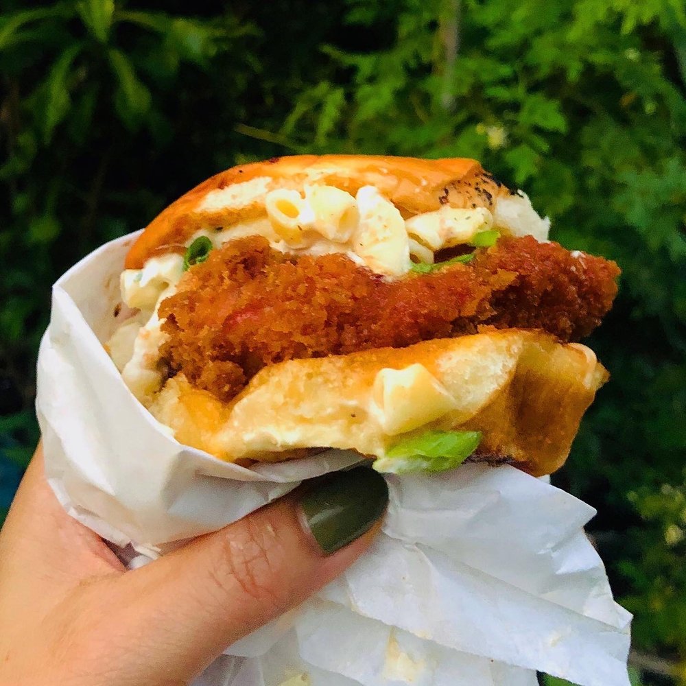 Shootz - Hot Kimchi Butter Katsu Chicken Sandwich it's great! - Hawaiian Near Me - Stanton, California