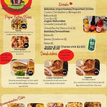 Los Dominiqueños - Los Dominiqueños * Food Truck Menu Page 2 of 2 - Food Trucks Near Me - Saginaw, Texas