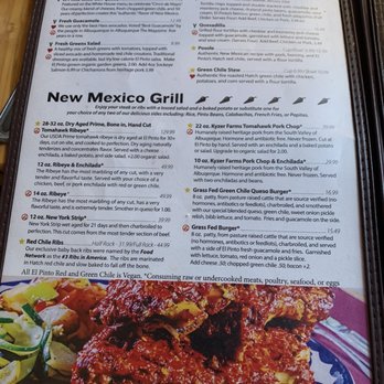 El Pinto - Menu 4/5 - New Mexican Cuisine Near Me - Albuquerque, New Mexico