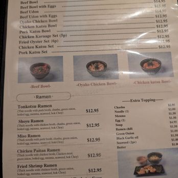 Yoshiya Kitchen - Menu - Ramen Near Me - Las Vegas, Nevada