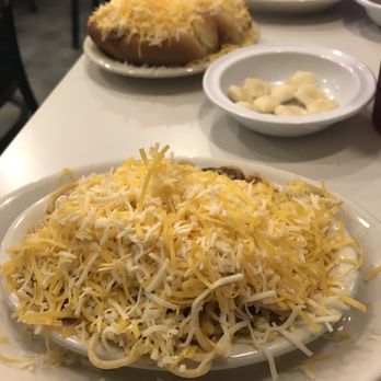Skyline Chili - 3 way chili and a couple of chili dogs in the back. - Fast Food Near Me - Ft. Myers, Florida Skyline Chili - 3 way chili and a couple of chili dogs in the back. - Fast Food Near Me - Ft. Myers, Florida