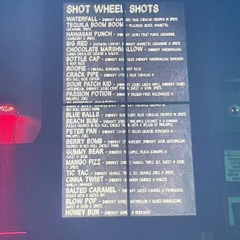 Shot Bar - a list of shots on the wall - Bars Near Me - Houston, Texas Shot Bar - a list of shots on the wall - Bars Near Me - Houston, Texas