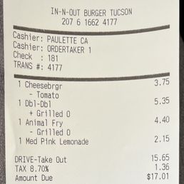 Our receipt