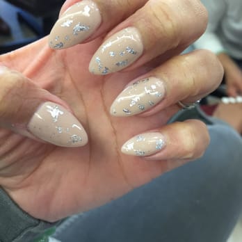 Palace Nails - Foil on nude by Kelly!! I over love it - Nail Salons Near Me - North Hills, California