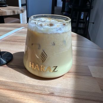 Haraz Coffee House - Saffron Latte (16oz) - Cafes Near Me - Philadelphia, Pennsylvania Haraz Coffee House - Saffron Latte (16oz) - Cafes Near Me - Philadelphia, Pennsylvania